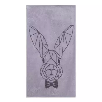 Полотенце махровое MISTER RABBIT, размер 50х90см, цвет серый, 360гр/м, 100% хлопок