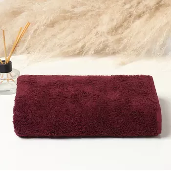 Полотенце махровое Modello argento, 5090, хлопок 100%, бордовое