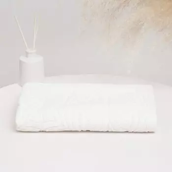 Полотенце махровое «Пальма», цвет белый, 70х130 см, хлопок, 450г/м