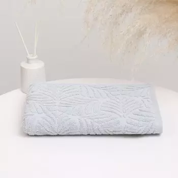 Полотенце махровое «Пальма», цвет серый, 70х130 см, хлопок, 450г/м