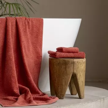 Полотенце махровое Pasionaria «Лайн», 450 гр, размер 70х140 см, цвет терракотовый