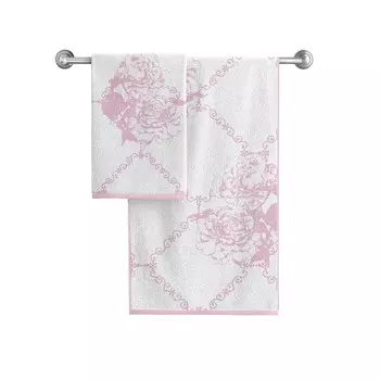 Полотенце махровое Guten Morgen Peony, 400 гр, размер 70х130 см, цвет розовый