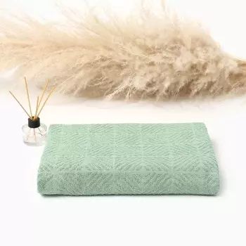 Полотенце махровое Плитка 100х150, зеленый, 360г/м, хл100%