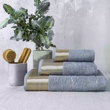 Полотенце махровое, размер 33x70 см, цвет серый