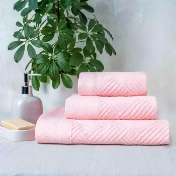 Полотенце махровое, размер 70x130 см, цвет розовый