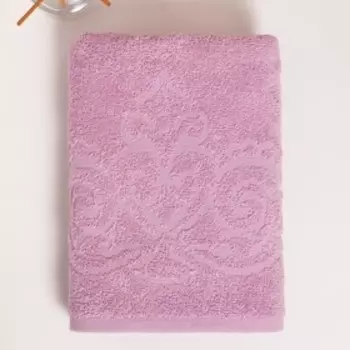 Полотенце махровое «Romance» цвет сирень, 100х150, 320 гр/м