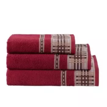 Полотенце махровое «Шерлок», размер 33х70 см, цвет бордо