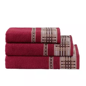 Полотенце махровое «Шерлок», размер 70х130 см, цвет бордо