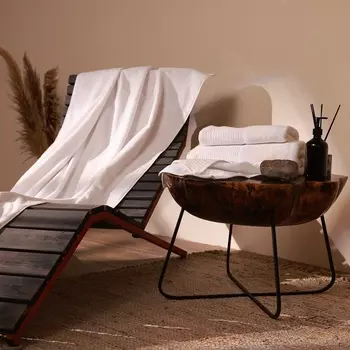 Полотенце махровое SL HOME: Waffle «Блан де Блан» 100180 см, 100% хлопок, белое