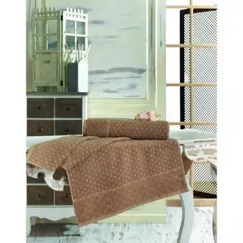 Полотенце махровое Sofi De Marko Delta, 550 гр, размер 50х90 см, цвет кофейный