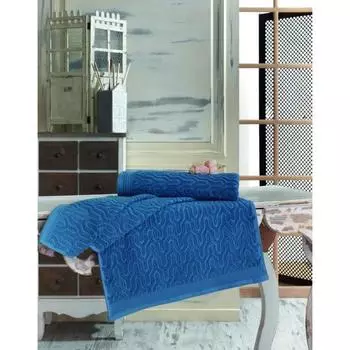 Полотенце махровое Sofi De Marko Vega, 550 гр, размер 50х90 см, цвет синий