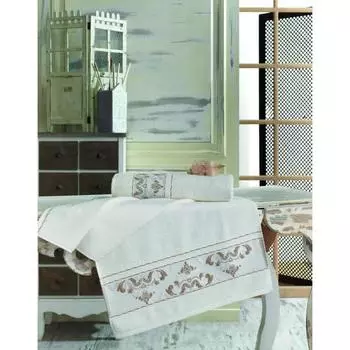 Полотенце махровое Sofi De Marko Viste, 550 гр, размер 70х140 см, цвет кремовый