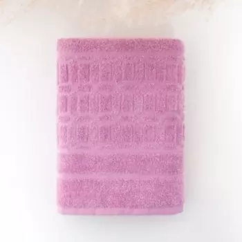 Полотенце махровое Space, размер 50х90 см, цвет сиреневый, 320г/м, 100% хлопок