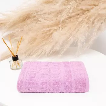 Полотенце махровое Space, размер 70х130 см, цвет сиреневый, 320г/м, 100% хлопок