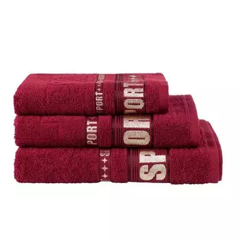 Полотенце махровое Sport, размер 70х130 см, цвет бордо