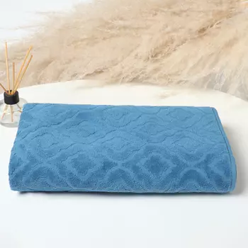 Полотенце махровое Tracery цвет синий, 50Х80, 460г/м хл100%