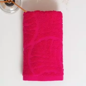 Полотенце махровое "Волна", размер 50х90 см, 300 гр/м2, цвет малина