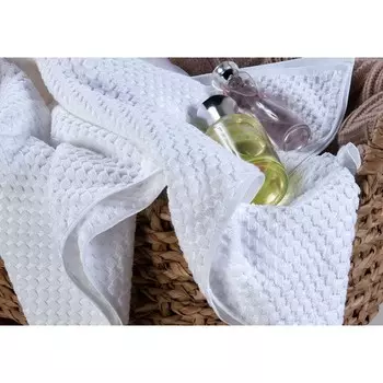 Полотенце махровое White, размер 70х130 см, цвет белый