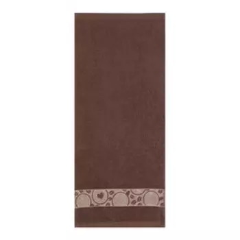 Полотенце махровое жаккардовое 30х60 см, кофе МИКС, хлопок 100%, 340 г/м2