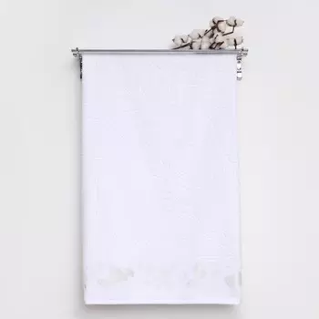 Полотенце махровое жаккардовое 50х80, белый 420 г/м, хлопок 100%