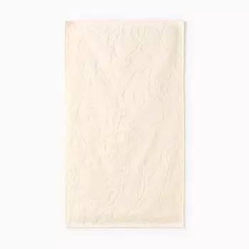 Полотенце махровое жаккардовое LoveLife Flowers 70х130 см, цвет молочный, 100% хл, 500 гр/м2