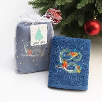 Полотенце махровое «Змея», 3060 см, хлопок 100%