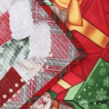 Полотенце новогоднее, размер 45х60 см, Символ года, вафля, 160 г/м, хлопок 100%