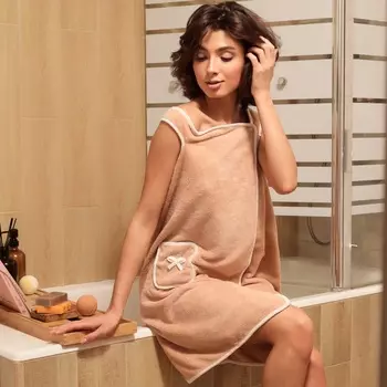 Полотенце - парео «Этель. Бантик», 70140 см, бежевое