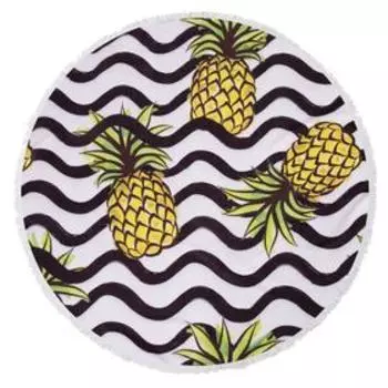 Полотенце пляжное Этель «Ананасы», d 150см