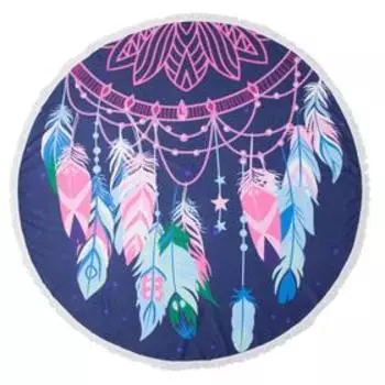 Полотенце пляжное Этель "Фантазия", d 150 см, микрофибра, 100% п/э