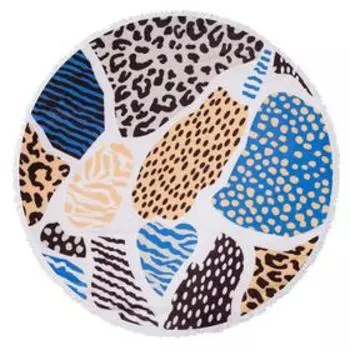 Полотенце пляжное Этель «Леопард», d 150см