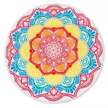 Полотенце пляжное Этель ««Мандалы», разноцветные», d 150см