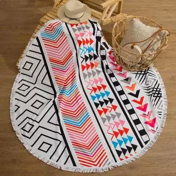 Полотенце пляжное круглое «Этель. Инди», d=150 см