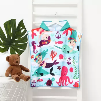 Полотенце - пончо детское LoveLife «Морские жители», 60120 см