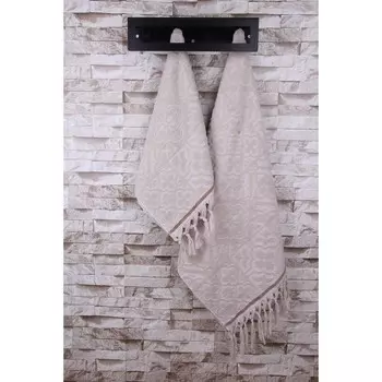 Полотенце, размер 50x90 см, цвет бежевый