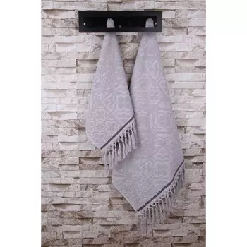 Полотенце, размер 50x90 см, цвет серый