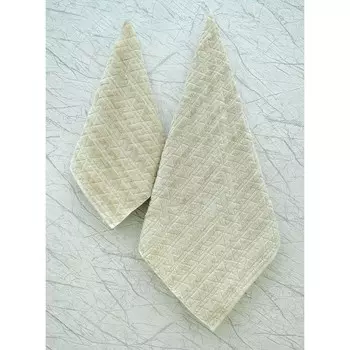 Полотенце, размер 70х140 см, цвет бежевый