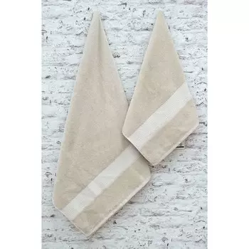 Полотенце, размер 70x140 см, цвет бежевый