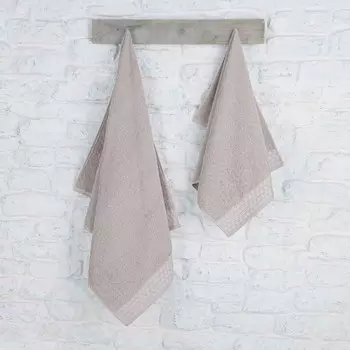 Полотенце махровое Arya Home Sean, 500 гр, размер 70x140 см, цвет бежевый