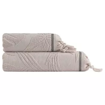 Полотенце, размер 70x140 см, цвет бежевый