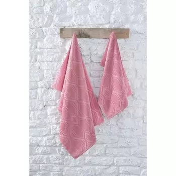 Полотенце, размер 70x140 см, цвет розовый