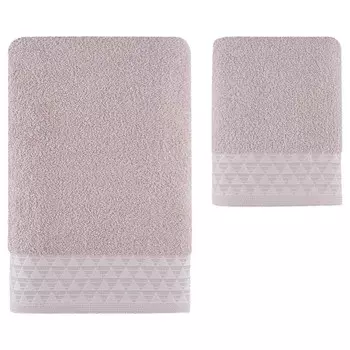 Полотенце махровое Arya Home Sean, 500 гр, размер 70x140 см, цвет розовый