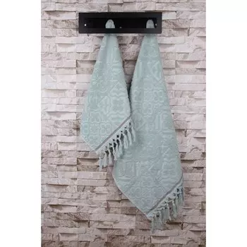 Полотенце, размер 70x140 см, цвет зеленый