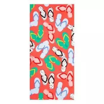 Полотенце "Розовые сандали" 70*140 см, велюр/махра 350гр/м2, 100% хлопок
