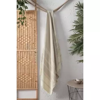 Полотенце с Бахромой Для Сауны 90х180 Zigzag Бежевый