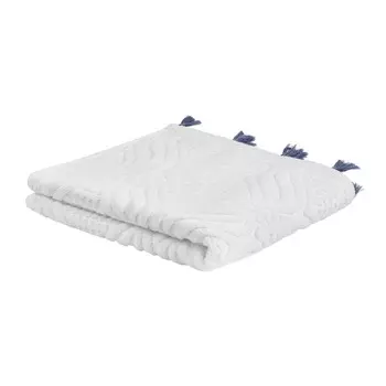 Полотенце с кисточками Tkano Essential, 610 гр, размер 50х90 см, цвет белый
