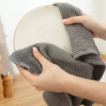 Полотенце SL HOME Linen, серое, 3865 см, лён 29%, хлопок 71%, плотность 215 г/м