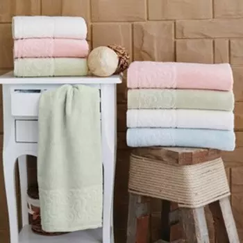 Полотенце махровое Sofi De Marko Tiffany, 550 гр, размер 70х130 см, цвет светло-зелёный