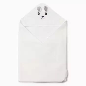 Полотенце - уголок LoveLife «Мишка», 8080 см, микрофибра, белое