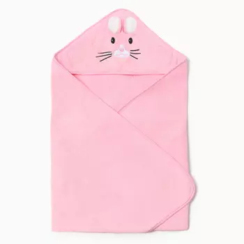Полотенце - уголок LoveLife «Зайчик», 8080 см, микрофибра, розовое